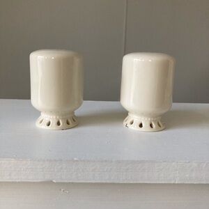 Elegant Cream Ceramic Salt n Pepper